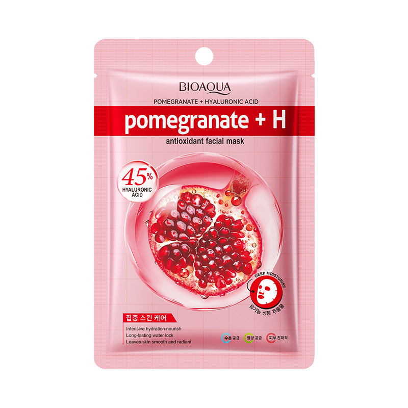 BIOAQUA Pomegranate & Hyaluronic Acid Face Mask – Hydrating & Radiance Boosting