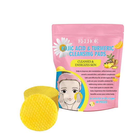 EELHOE Turmeric Kojic Acid Cleansing Pads – Brightening & Clarifying