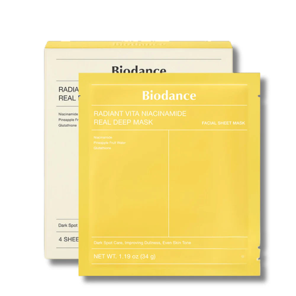 BIODANCE Radiant Vita Niacinamide Real Deep Mask – Raminanti & Drėkinanti