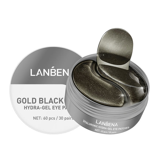 LANBENA Gold Black Pearl Hydra-Gel Eye Patches – Firming & Illuminating