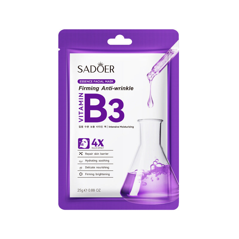 SADOER Vitamino B3 Veido Kaukė – Šviesinanti ir Balansuojanti