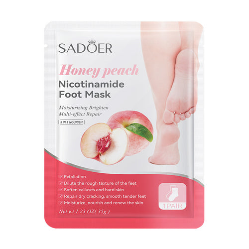 SADOER Peach Foot Mask – Silky Softness